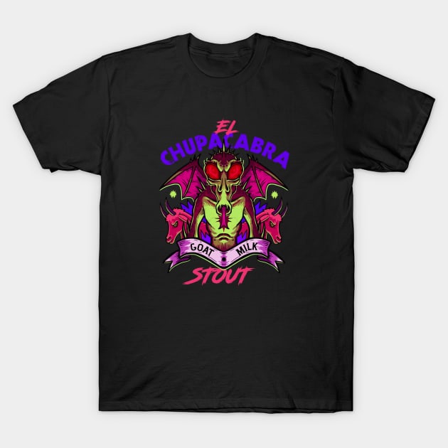 El Chupacabra Goat Milk Stout T-Shirt by JonathanDodd_Draws